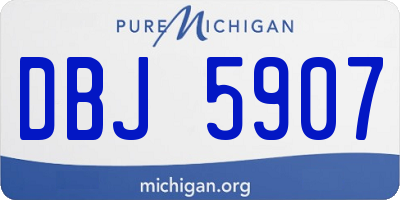 MI license plate DBJ5907