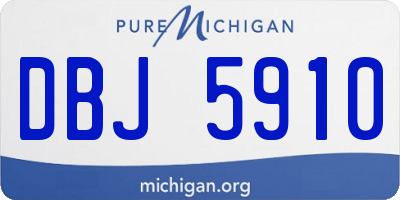 MI license plate DBJ5910