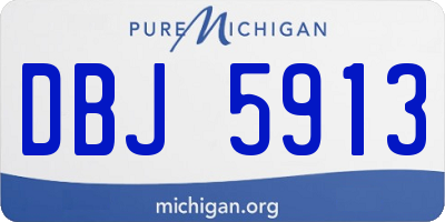 MI license plate DBJ5913