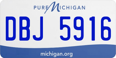 MI license plate DBJ5916