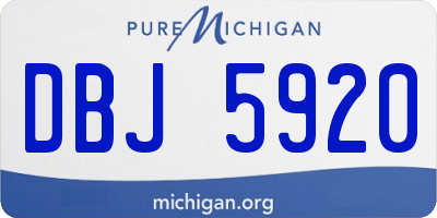 MI license plate DBJ5920