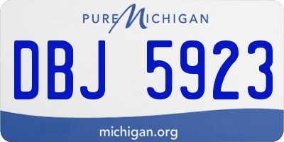 MI license plate DBJ5923