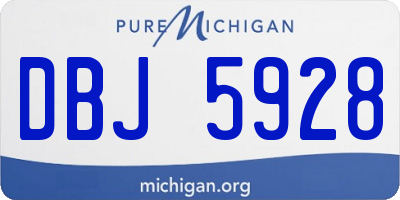 MI license plate DBJ5928