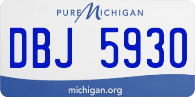 MI license plate DBJ5930