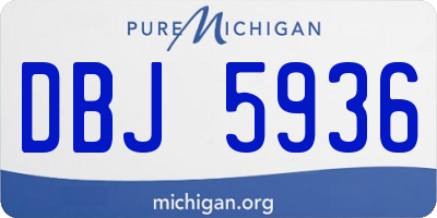 MI license plate DBJ5936
