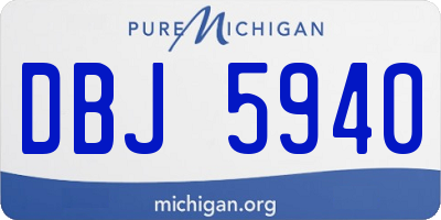 MI license plate DBJ5940