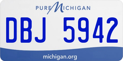 MI license plate DBJ5942