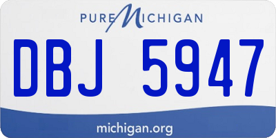 MI license plate DBJ5947