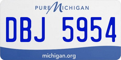 MI license plate DBJ5954