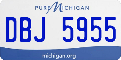 MI license plate DBJ5955