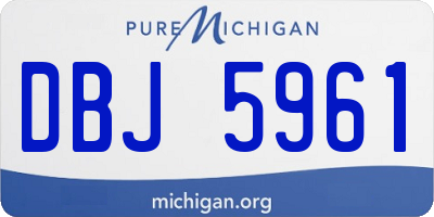 MI license plate DBJ5961
