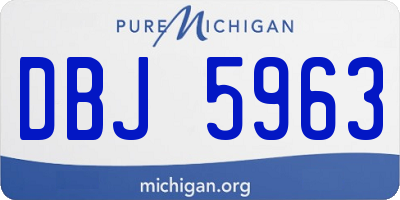 MI license plate DBJ5963