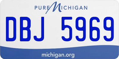 MI license plate DBJ5969