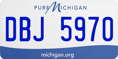 MI license plate DBJ5970