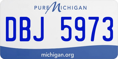 MI license plate DBJ5973
