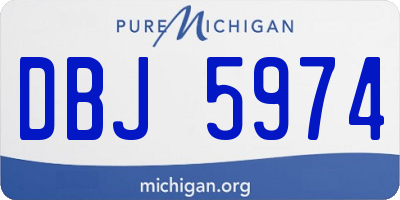 MI license plate DBJ5974