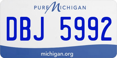 MI license plate DBJ5992