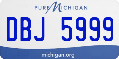 MI license plate DBJ5999