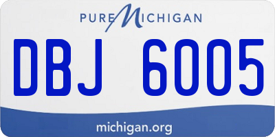 MI license plate DBJ6005