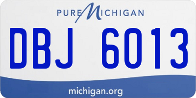 MI license plate DBJ6013