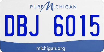 MI license plate DBJ6015
