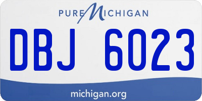 MI license plate DBJ6023