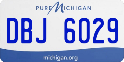 MI license plate DBJ6029