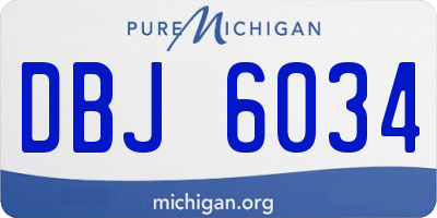 MI license plate DBJ6034