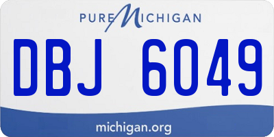MI license plate DBJ6049