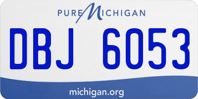 MI license plate DBJ6053