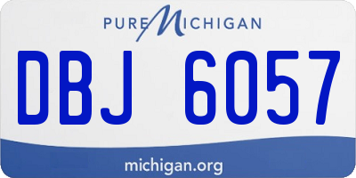 MI license plate DBJ6057