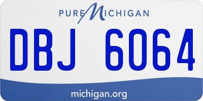 MI license plate DBJ6064