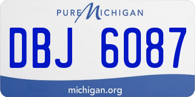 MI license plate DBJ6087