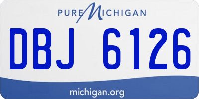 MI license plate DBJ6126