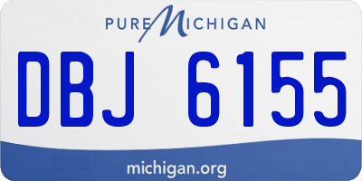 MI license plate DBJ6155