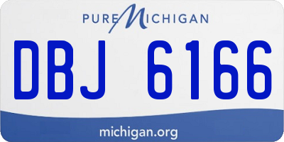 MI license plate DBJ6166
