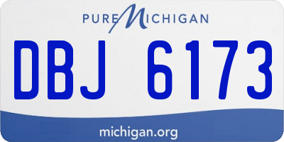 MI license plate DBJ6173