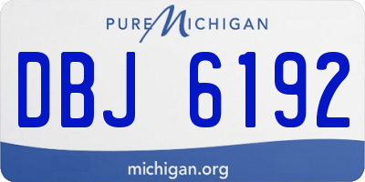 MI license plate DBJ6192