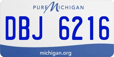 MI license plate DBJ6216