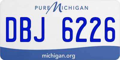 MI license plate DBJ6226
