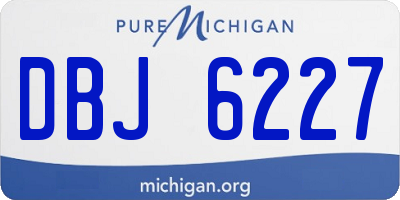 MI license plate DBJ6227
