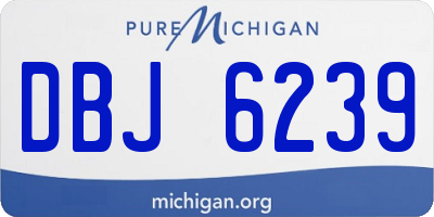 MI license plate DBJ6239