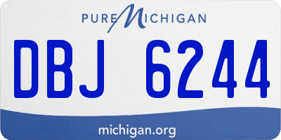 MI license plate DBJ6244