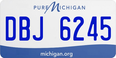 MI license plate DBJ6245
