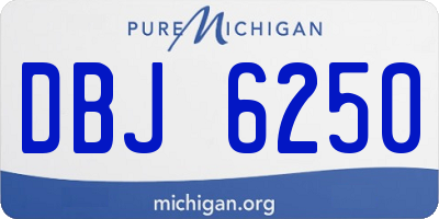 MI license plate DBJ6250