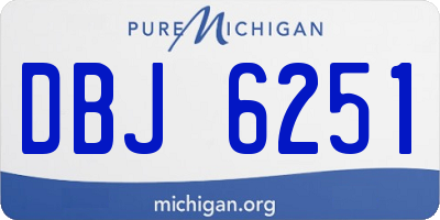 MI license plate DBJ6251