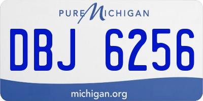 MI license plate DBJ6256
