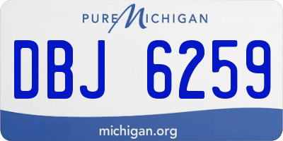 MI license plate DBJ6259