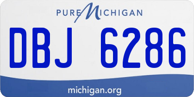 MI license plate DBJ6286
