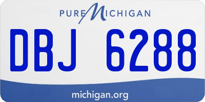 MI license plate DBJ6288